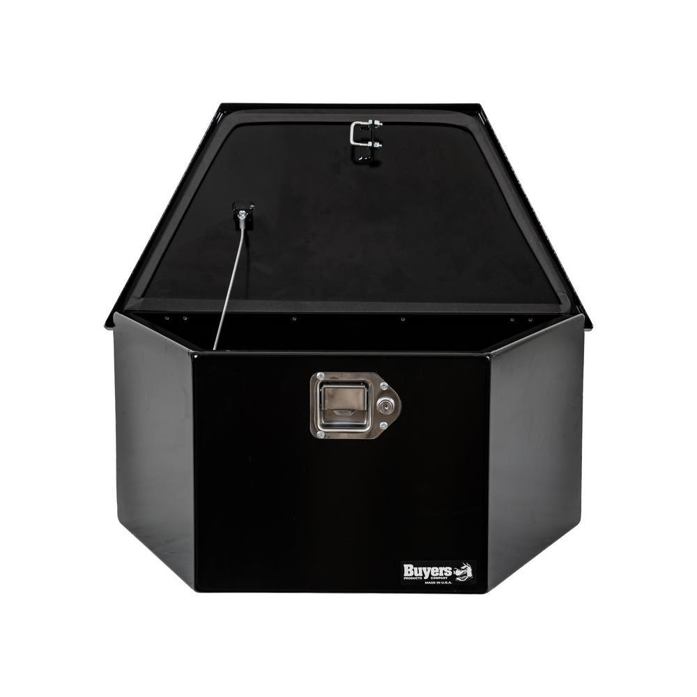 12 in. x 13.25 in. x 26 in. Gloss Black Steel Trailer Tongue Truck Tool Box - Super Arbor