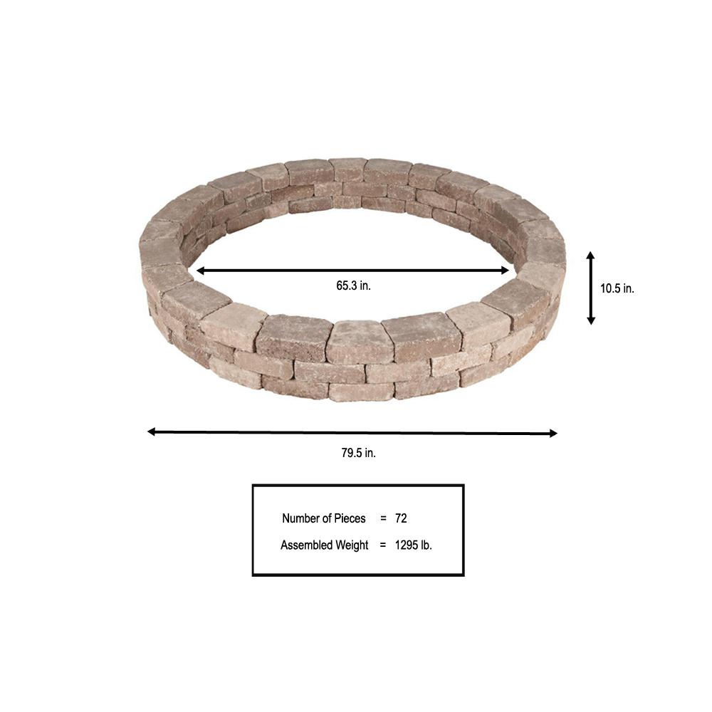 Pavestone RumbleStone 79.5 in. x 10.5 in. Tree Ring Kit in Cafe - Super Arbor