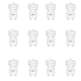 60-Watt Equivalent T3 Spiral Non-Dimmable GU24 Base Compact Fluorescent CFL Light Bulb, Daylight 5000K (2-Pack) - Super Arbor