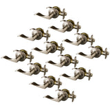 Stratford Satin Nickel Passage Hall/Closet Door Lever with Universal 6-Way Latch (6-Pack) - Super Arbor