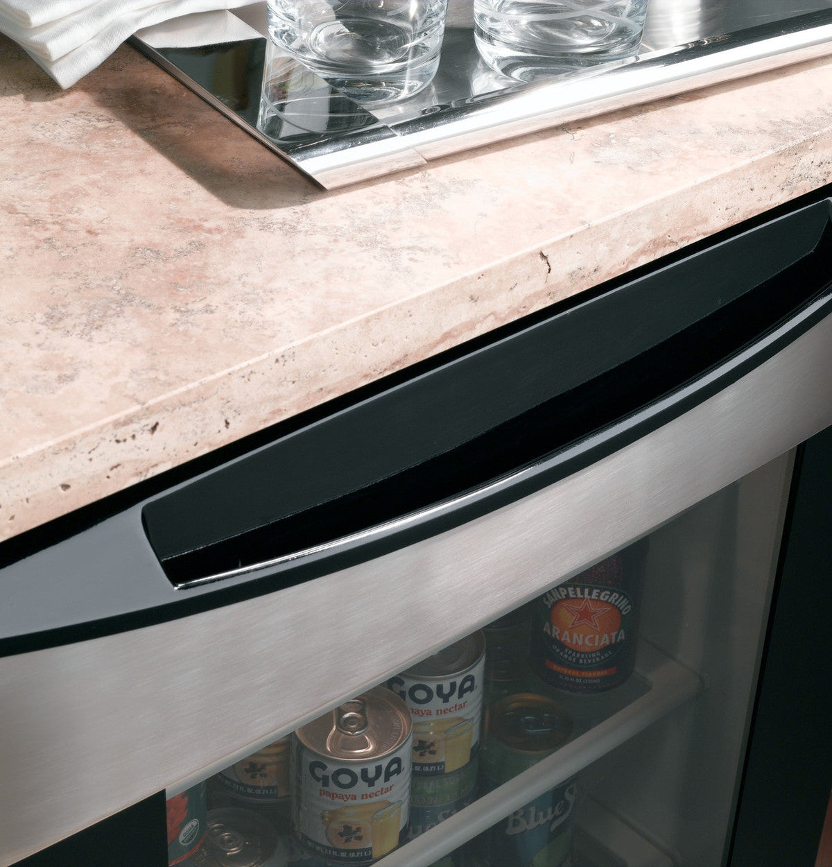 GE Profile 150-Can Capacity 5.3-cu ft Stainless Steel Freestanding/Built-In Beverage Center, Model PCR06BATSS
