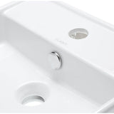 Elanti Wall-Mounted Square Bathroom Sink in White