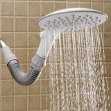 2-Spray 7.8 in. Single Wall Mount Fixed Rain Shower Head in White - Super Arbor