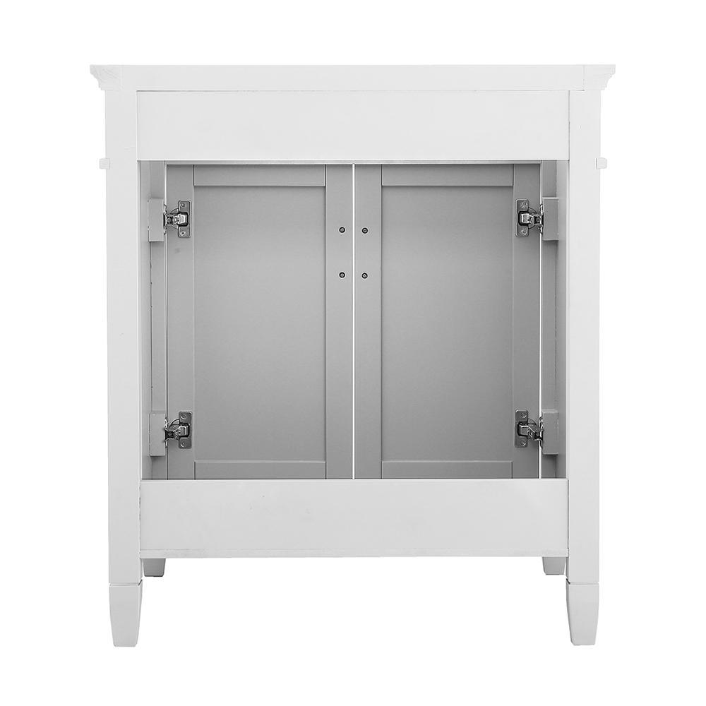 Ashburn 30 in. W x 21.63 in. D Vanity Cabinet in White - Super Arbor