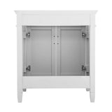 Ashburn 30 in. W x 21.63 in. D Vanity Cabinet in White - Super Arbor
