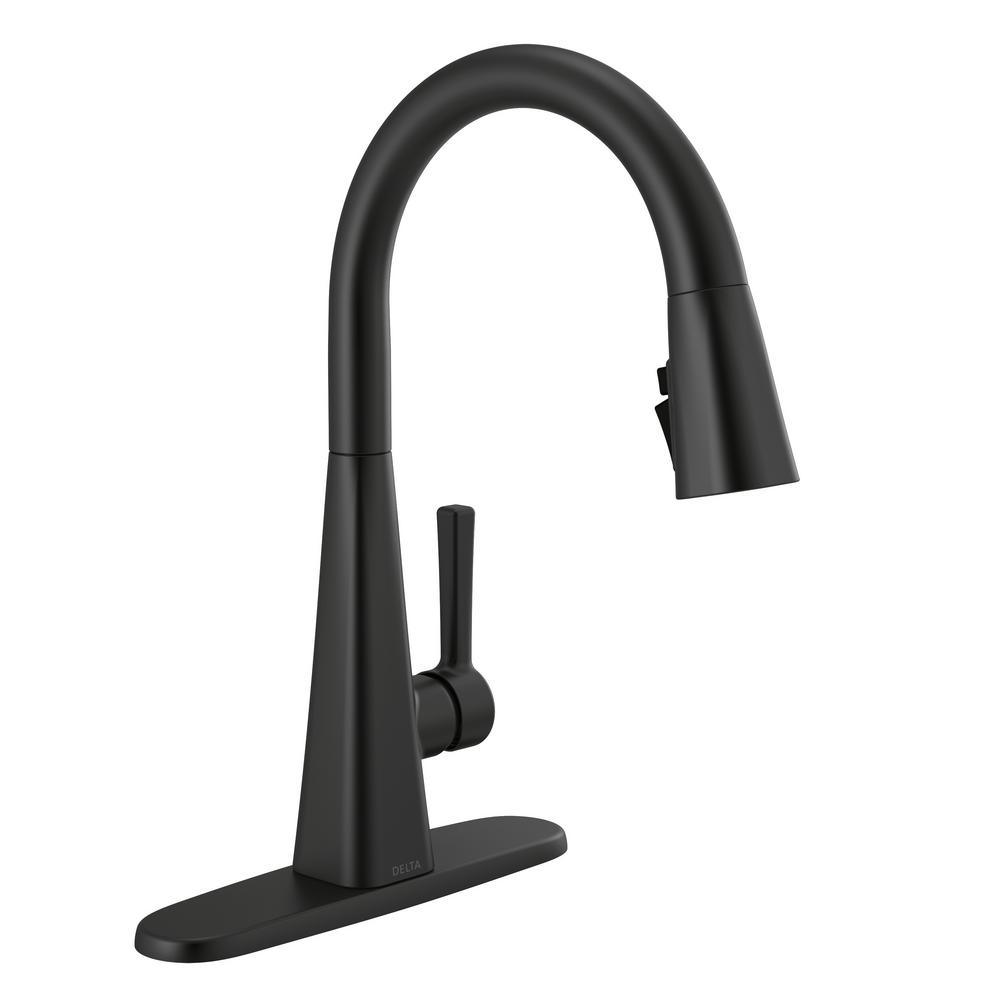 Lenta Touch Single-Handle Pull-Down Sprayer Kitchen Faucet with ShieldSpray Technology in Champagne Bronze - Super Arbor