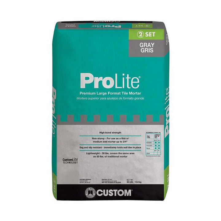 Custom Building Products ProLite 30 lb. Gray Rapid Setting Tile and Stone Mortar (35 Bags / Pallet)