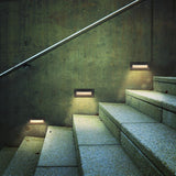 3-Watt Black Outdoor Integrated LED Step Landscape Path Light - Super Arbor
