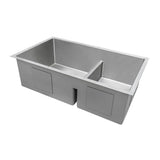 28 in. Low-Divide Double Bowl 60/40 Undermount Tight Radius 16-Gauge Stainless Steel Kitchen Sink - Super Arbor