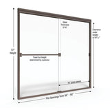 Classic 60 in. x 57 in. Clear Semi-Frameless Sliding Tub Door in Oil Rubbed Bronze