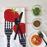 T-fal Multicolor Fork Cotton Print Dual and Solid Kitchen Dish Towel (Set of 6)
