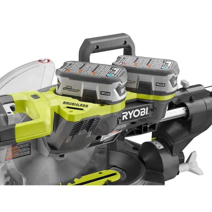 18-Volt ONE+ONE Cordless Brushless 10 in. Dual Bevel Sliding Miter Saw with 2.0 Ah Battery and Charger Kit
