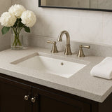 Home Decorators Collection 49-inch Solid Surface Vanity Top in Silver Ash with White Sink