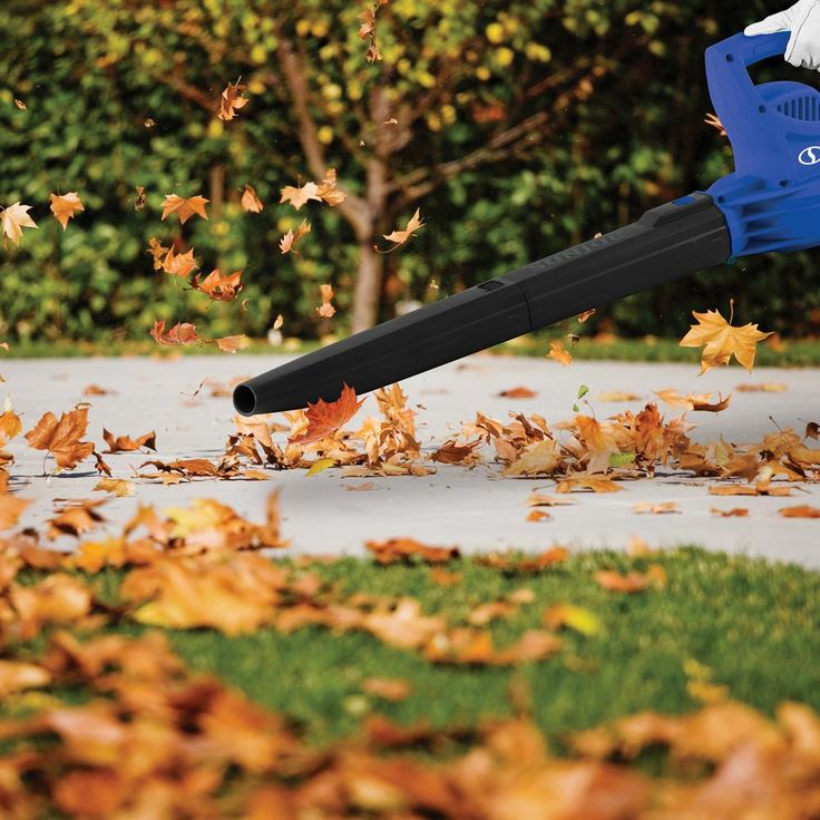 Sun Joe 155 MPH 200 CFM 6 Amp Electric Handheld Leaf Blower, Blue