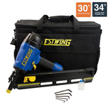Pneumatic 34 degrees Clipped Head Framing Nailer with Padded Bag - Super Arbor