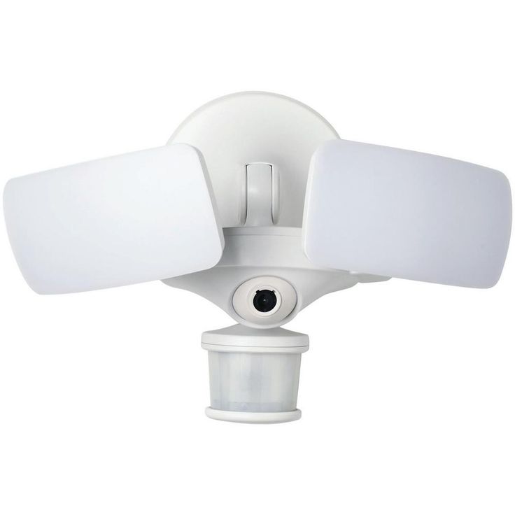 Maximus White Smart Motion Activated Outdoor Integrated LED Camera Floodlight