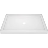 Classic 400 34 in. x 48 in. Single Threshold Alcove Shower Base in High Gloss White - Super Arbor