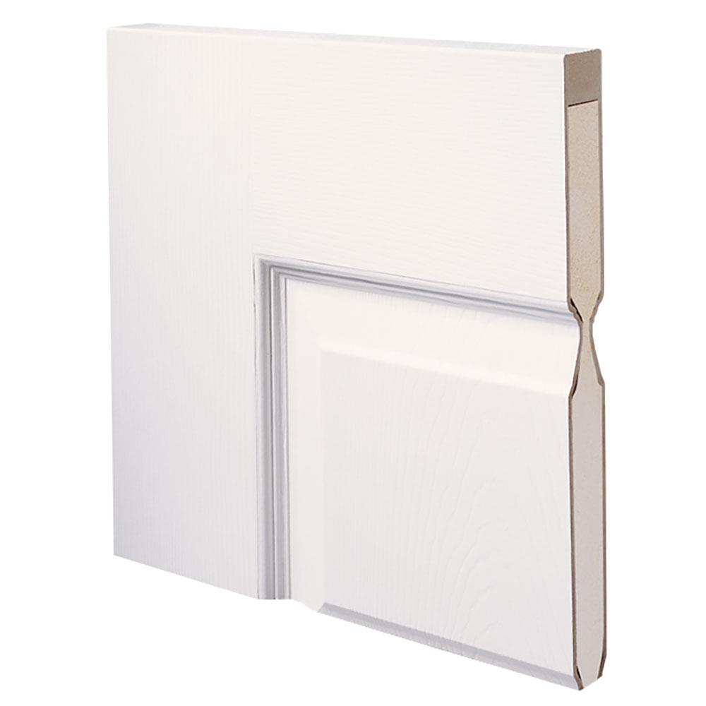 32 in. x 84 in. Smooth Carrara Primed Molded MDF Sliding Barn Door with Black Hardware Kit - Super Arbor
