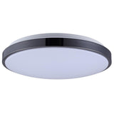 15 in. Black Nickel Integrated LED Trim Flush-Mount with Selectable White - Super Arbor