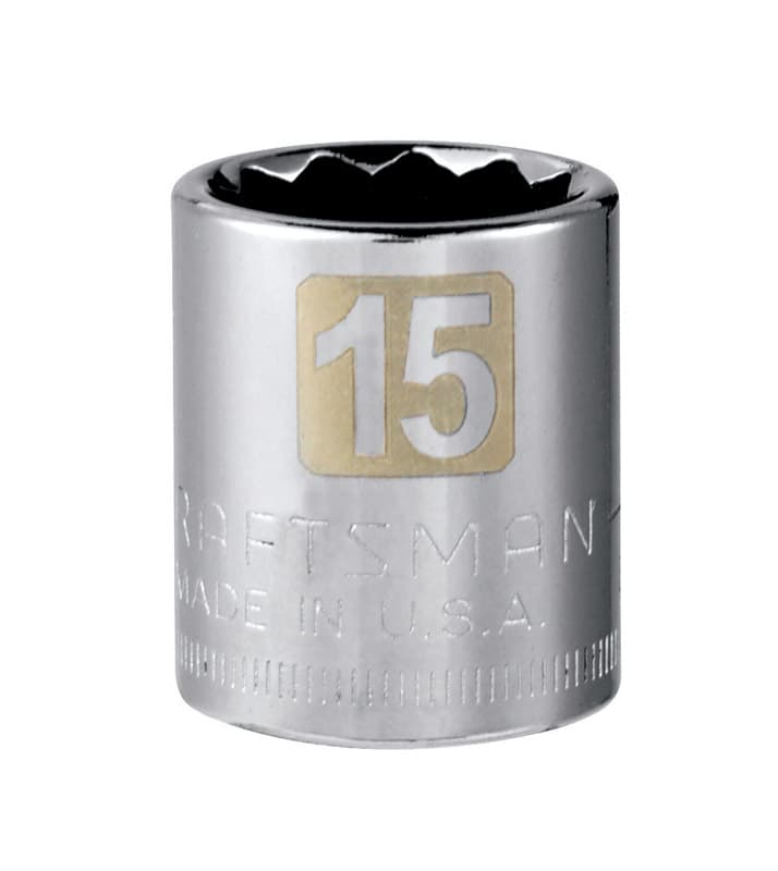 Craftsman 15 mm Metric 12 Point Standard Socket, 3/8 in. Drive