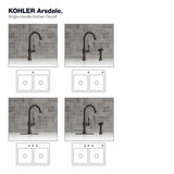 Arsdale Single-Handle Standard Kitchen Faucet with Swing Spout and Sidespray in Oil-Rubbed Bronze - Super Arbor