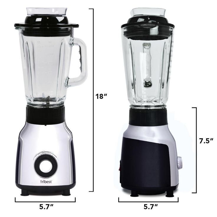 Glass 42 oz. 4-Speed Chrome Personal Blender with Vacuum