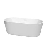 Carissa 5 ft. Acrylic Flatbottom Non-Whirlpool Bathtub in White with Brushed Nickel Trim - Super Arbor