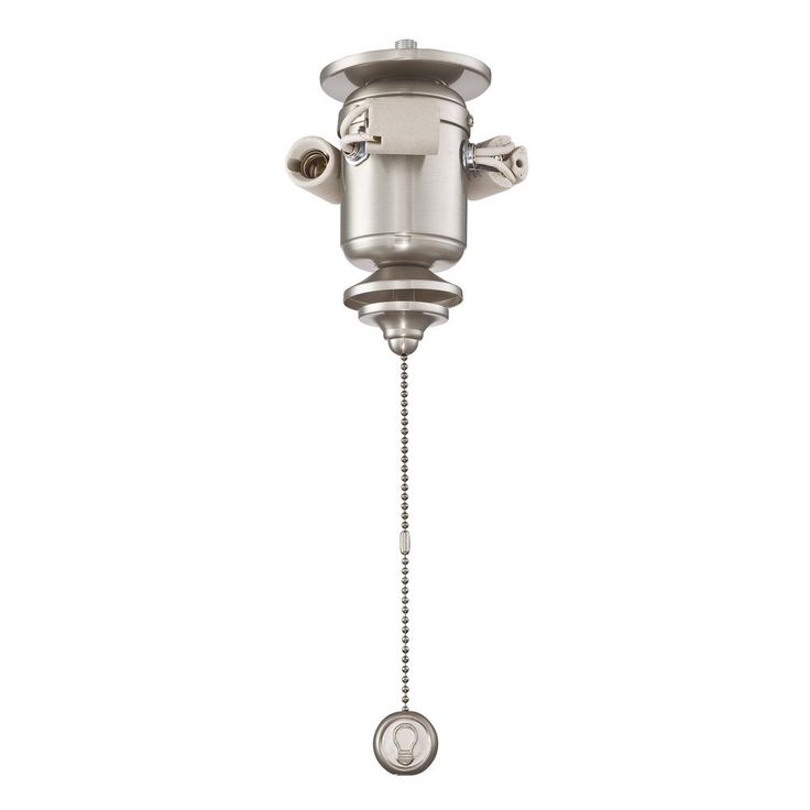 3-Light Brushed Nickel Ceiling Fan Bowl Fitter LED Light Kit