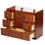 Ultraline 42 in. W x 21 in. D x 34.5 in. H Vanity Cabinet Only in Medium Alder - Super Arbor