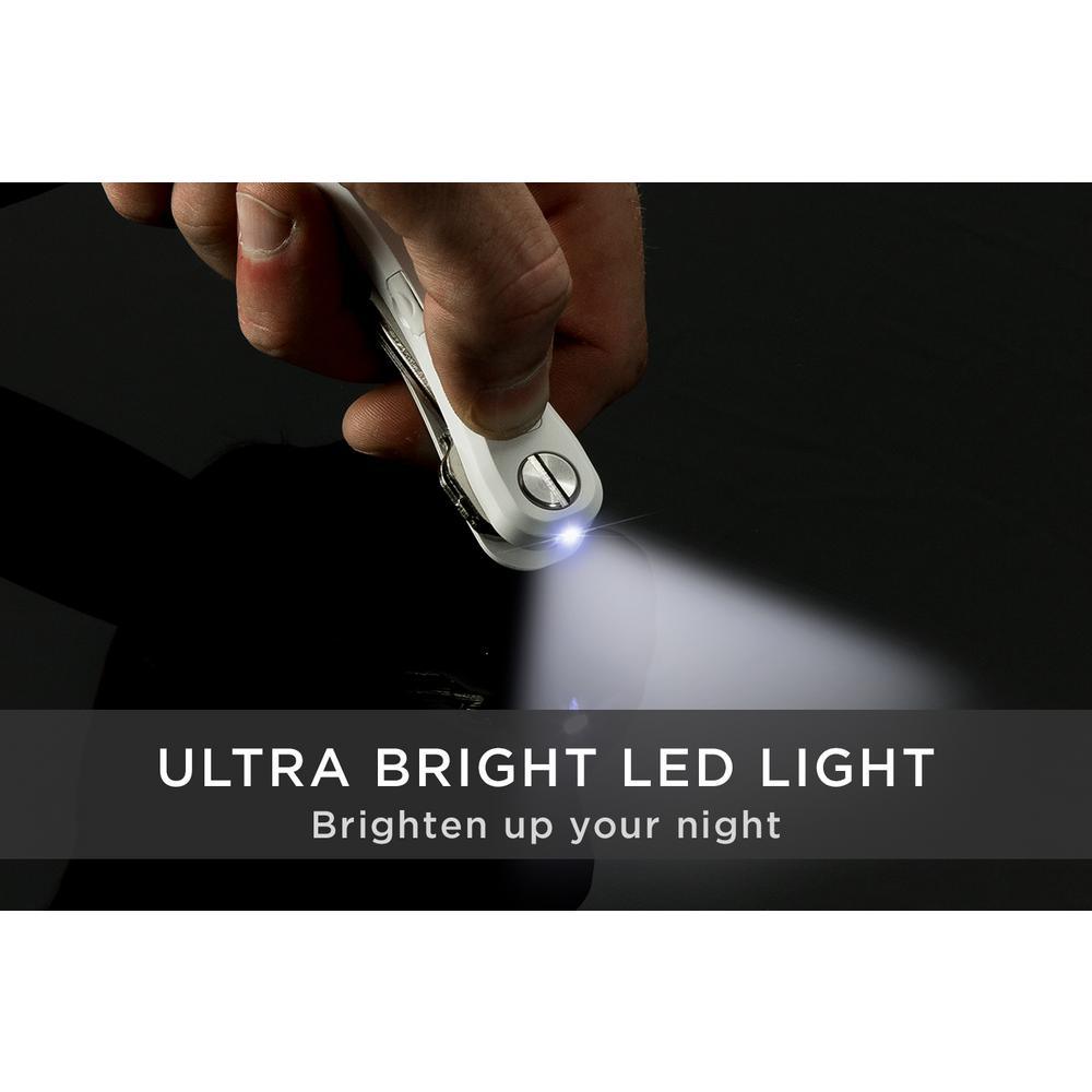 Pro Compact Multiple Key Holder with Tile Smart Location in White - Super Arbor