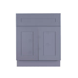 Lancaster Shaker Assembled 24 in. W x 21 in. D x 33 in. H Bath Vanity Cabinet with 2 Doors in White - Super Arbor