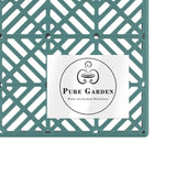 Pure Garden 11.5 in. x 11.5 in. Outdoor Interlocking Diamond Pattern Polypropylene Patio and Deck Tile Flooring in Green (Set of 12)