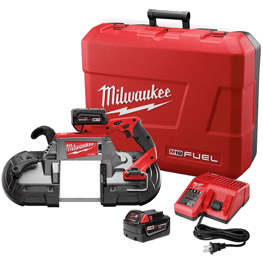 Milwaukee M18 FUEL 18V Brushless Cordless Deep Cut Band Saw Kit with (2) 9.0Ah Batteries, Rapid Charger & Hard Case