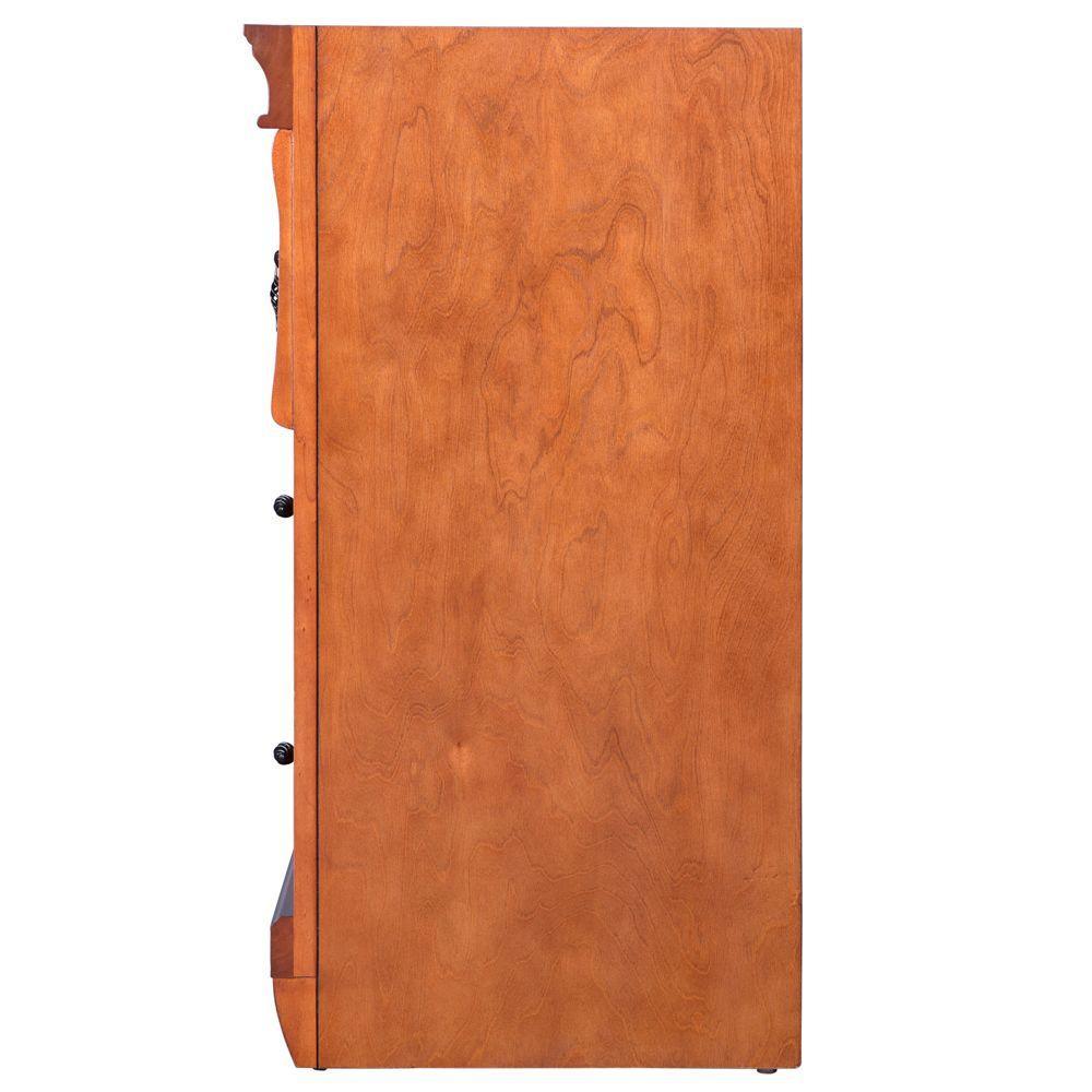 Naples 36 in. W Bath Vanity Cabinet Only in Warm Cinnamon with Right Hand Drawers - Super Arbor