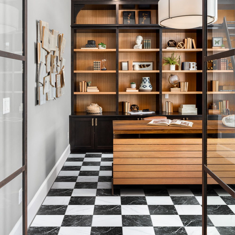 Merola Tile Merzoni Checker Ruzzini 17-7/8 in. x 17-7/8 in. Porcelain Floor and Wall Tile (11.1 sq. ft./Case)