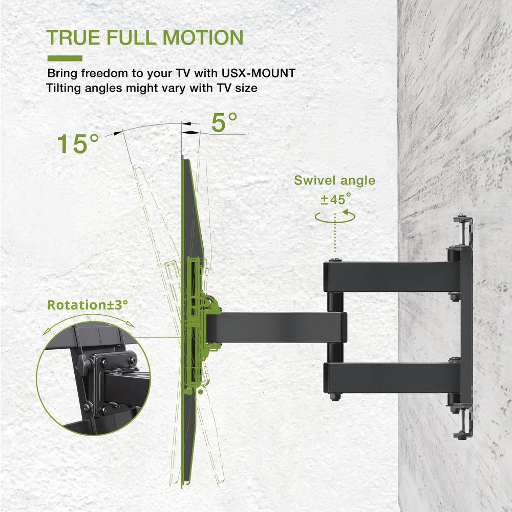 Large Full-Motion TV Wall Mount for 42 in. - 80 in. Flat Panel TV - Super Arbor