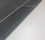 Style Selections Galvano Charcoal Porcelain Granite Bullnose Tile (3-in x 12-in)