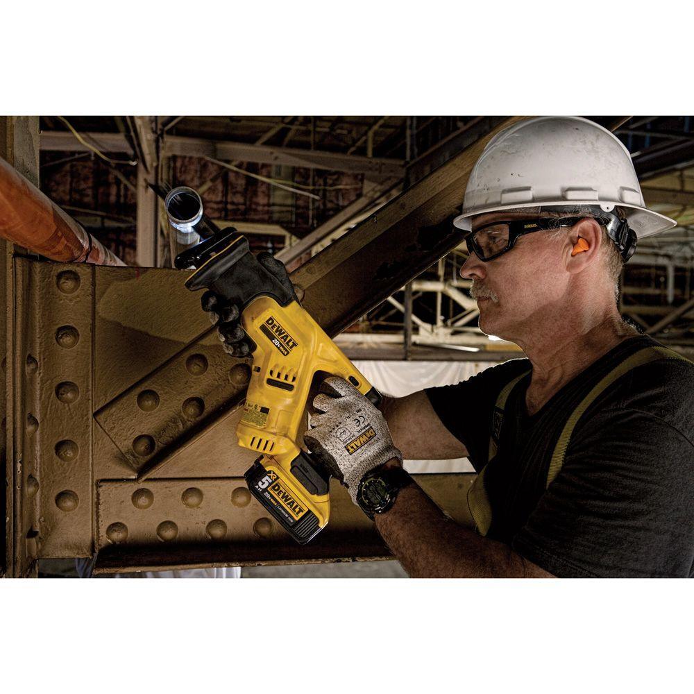 20-Volt MAX Lithium-Ion Cordless Compact Reciprocating Saw Kit with Battery 5Ah, Charger and Contractor Bag - Super Arbor