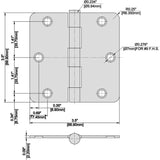 3-1/2 in. x 1/4 in. Radius Oil-Rubbed Bronze Door Hinge Value Pack (12-Pack)