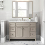 Style Selections Statuary White 12-in x 24-in Matte Porcelain Marble Look Floor Tile