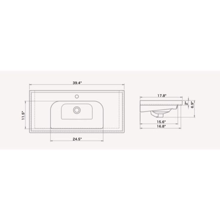 Nameeks Frame Wall Mounted Bathroom Sink in White