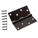 4 in. Satin Nickel Square Corner Security Door Hinges Value Pack (3-Pack) - Super Arbor