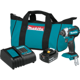 Makita 18V LXT Lithium‑Ion Brushless Cordless Impact Driver Kit (3.0Ah) with Impact XPS 35‑Piece Bit Set