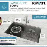 30 in. Single Bowl Undermount 16-Gauge Stainless Steel Ledge Kitchen Sink with Sliding Accessories - Super Arbor