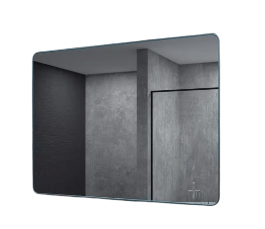 48 in. W x 36 in. H Rectangular Framed Wall Bathroom Vanity Mirror in Navy Blue
