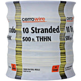 500 ft. 10/1 White Stranded THHN Wire - Super Arbor