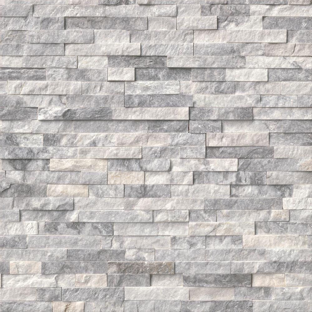 Arctic White 3D Ledger Panel 6 in. x 24 in. Honed Marble Wall Tile (10 cases / 60 sq. ft. / pallet) - Super Arbor
