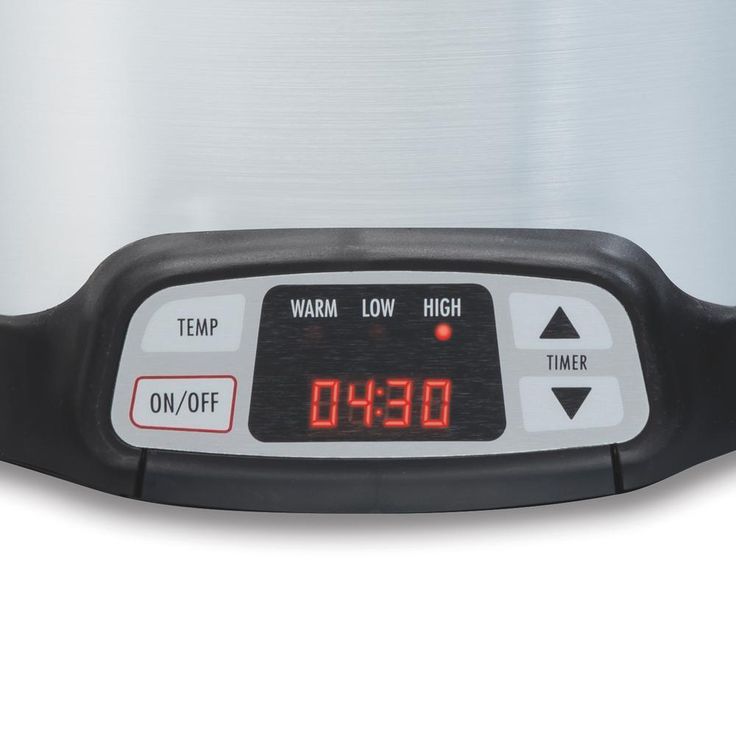 8 Qt. Programmable Stainless Steel Slow Cooker with Built-In Timer and Temperature Settings