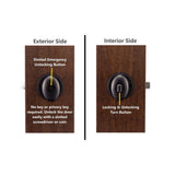 Egg Black Privacy Bed/Bath Door Knob - Super Arbor