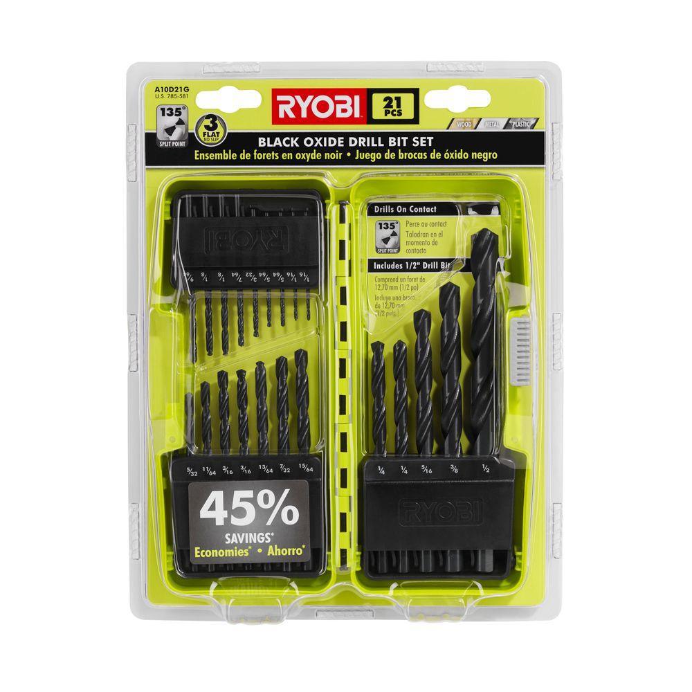 Black Oxide Drill Bit Set (21-Piece) - Super Arbor